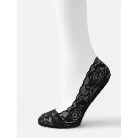 Следки женские ойман капроновые с силиконом 1 пара черный 8012