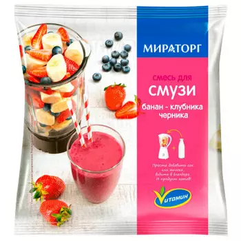 Смесь для смузи банан-клубника-черника 270г витамин