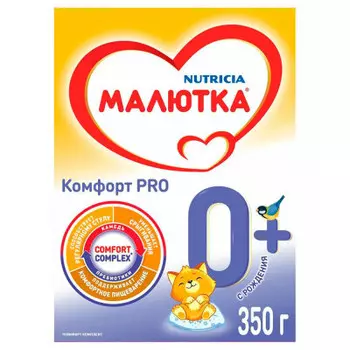 Смесь Малютка-0 350г молочная комфорт картон с рождения
