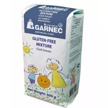 Смесь мучная гарнец 600 г темный хлеб без глютена