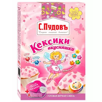 Смесь мучная с.пудовъ 356 г кексики вкусняшки