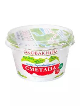 Сметана 180г 15% стакан эковакино