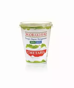 Сметана 300 г 20% стакан эковакино