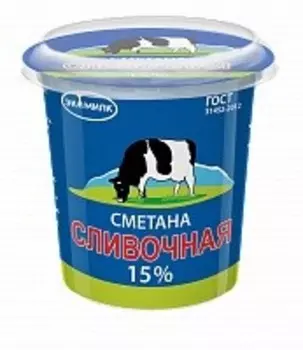 Сметана 315 г 15% стакан экомилк