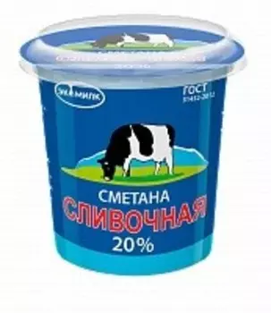 Сметана 315 г 20% стакан экомилк