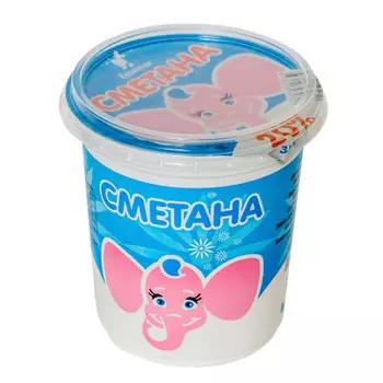 Сметана 350г 20% стакан кузминки- молоко