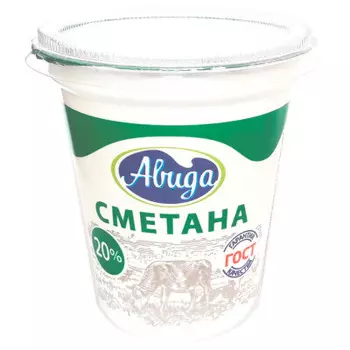 Сметана авида 300 г 20% стакан