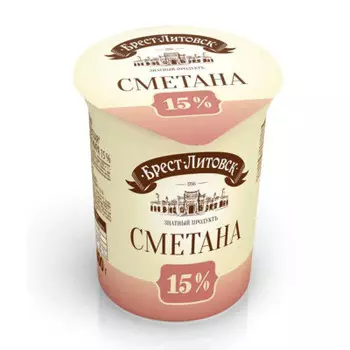 Сметана Брест-Литовская 400г 15%