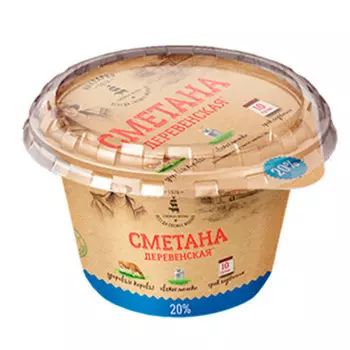 Сметана Деревенская 180г 20%