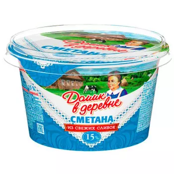 Сметана Домик в деревне 180г 15%