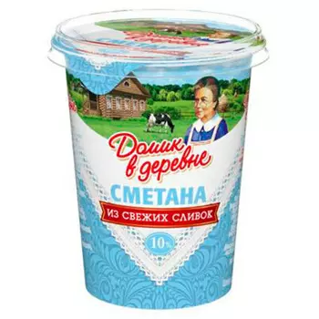 Сметана Домик в Деревне 330г 10%