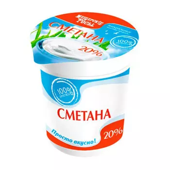 Сметана Мещерские Росы 400г 20%