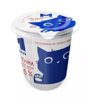 Сметана милград 315 г 15% стакан