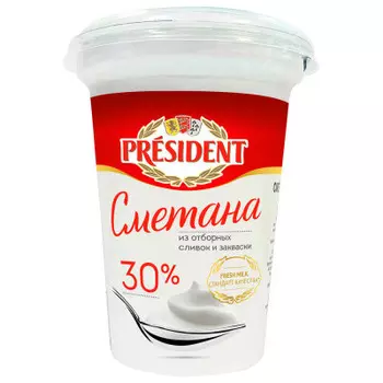 Сметана President 350г 30%