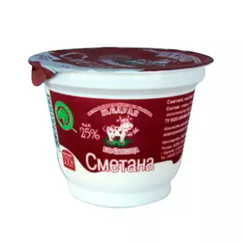 Сметана щедрая буренушка 200 г 25%