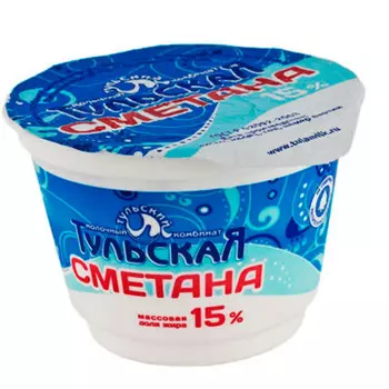 Сметана тульская 200г 15% стакан тульский мк