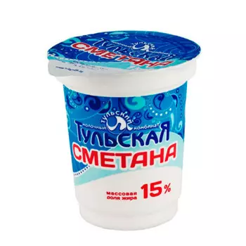 Сметана тульская 400г 15% стакан тульский мк