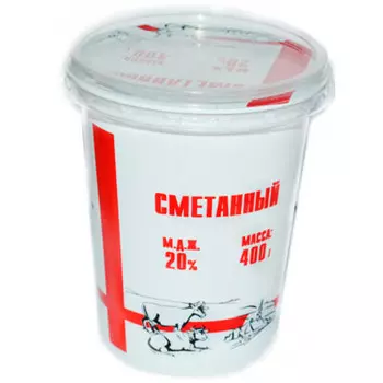 Сметанный продукт 400г 20% молочный дом стакан