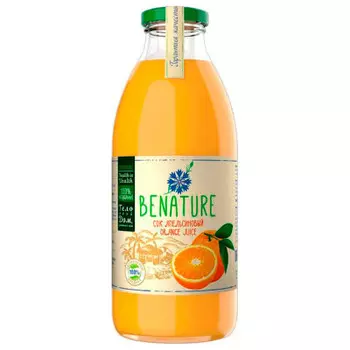 Сок BeNature 0,75л апельсиновый ст/б
