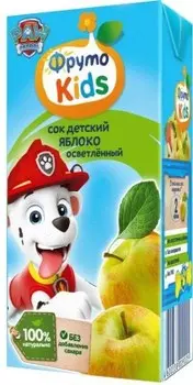 Сок фрутокидс 0.2 л яблочный осветленный тетра-пак