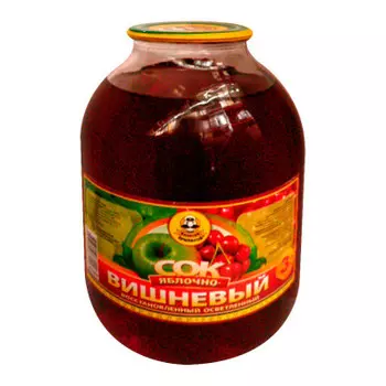 Сок капитан припасов 3л яблочно-вишневый