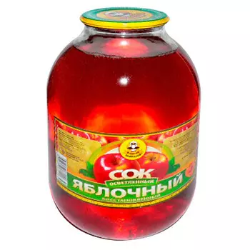 Сок капитан припасов 3л яблочный осветленный