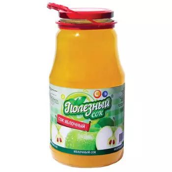 Сок яблочный 1,8л полезный сок