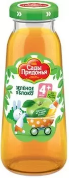 Сок Сады придонья 200мл яблочный из зеленых яблок восстановленный осветленный с 4 месяцев стекло