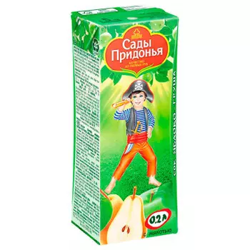 сок сады придонья 200мл яблоко груша с мякотью с 5 месяцев