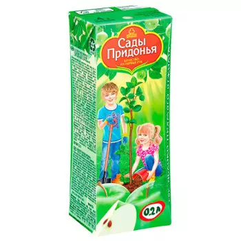 Сок Сады придонья 200мл яблоко прямого отжима с 4 месяцев