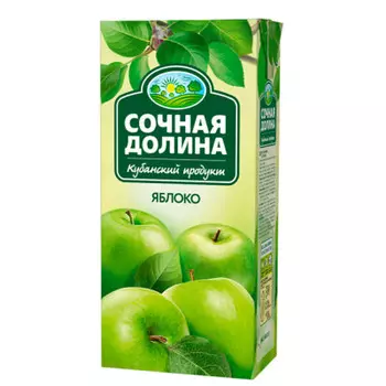 Сок сочная долина 0,5л яблоко