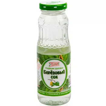 Сок стэлмас 0,25л березовый ст/б