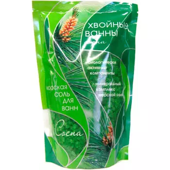 Соль д/ванн хвойные ванны 1 кг сосна