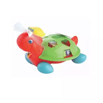 Сортер рыжий кот черепашка 24 см*17 см*16 см длина веревки 20 см в сетке и-1661