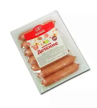 Сосиски детские изделие колбасное вареное жупиков