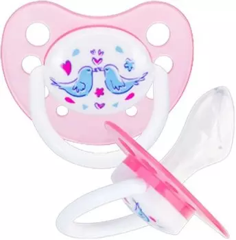 Соска-пустышка курносики силиконовая ортодонтическая голубки 3+ 13072