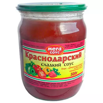 Соус мега-соус 500г краснодарский сладкий ст/б