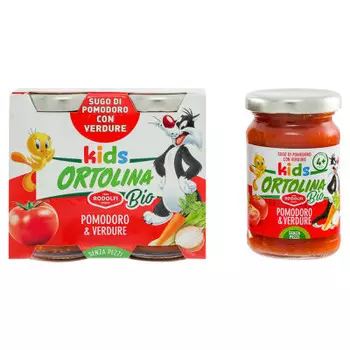 Соус родолфи ортолина кидс био 2*100 томатный с овощами ст/б