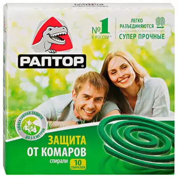 Спирали раптор 10 шт от комаров