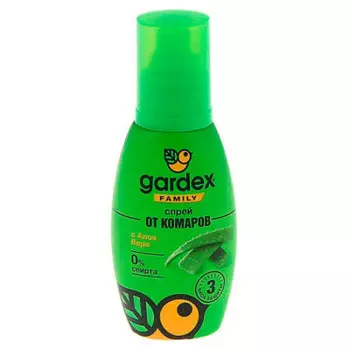 Спрей гардекс фемили 100 мл от комаров с алоэ вера