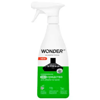 Средство-спрей для уборки на кухне WONDER LAB, экологичное, антижир, без резкого токсичного запаха,