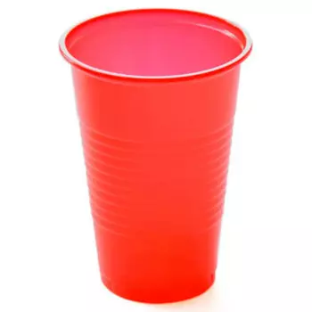 Стакан 200мл 12шт красный