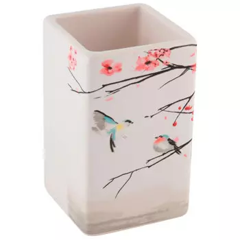 Стакан для ванной комнаты Рыжий кот сакура керамика tu-s 6518