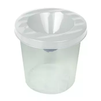 Стакан-непроливайка пифагор белый прозрачный