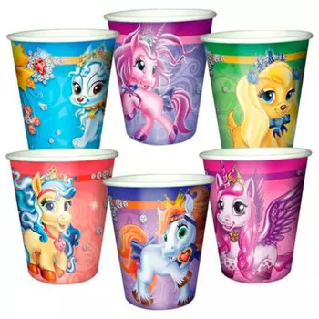 Стаканы бумажные "Волшебные питомцы" 6шт 200мл