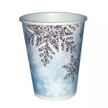 Стаканы пати бум снежинки 200 мл 6 шт бумажные