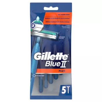 Станок Gillette Blue II плюс 5шт муж одноразовый