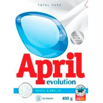 Стиральный порошок April 400г автомат для белых вещей 3d эффект