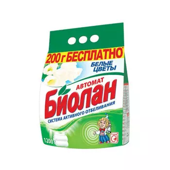 Стиральный порошок Биолан 2,4кг автомат белые цветы п/п