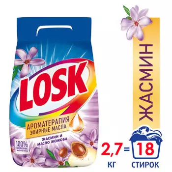 Стиральный порошок лоск 2.7 кг автомат арома жасмин масло жожоба